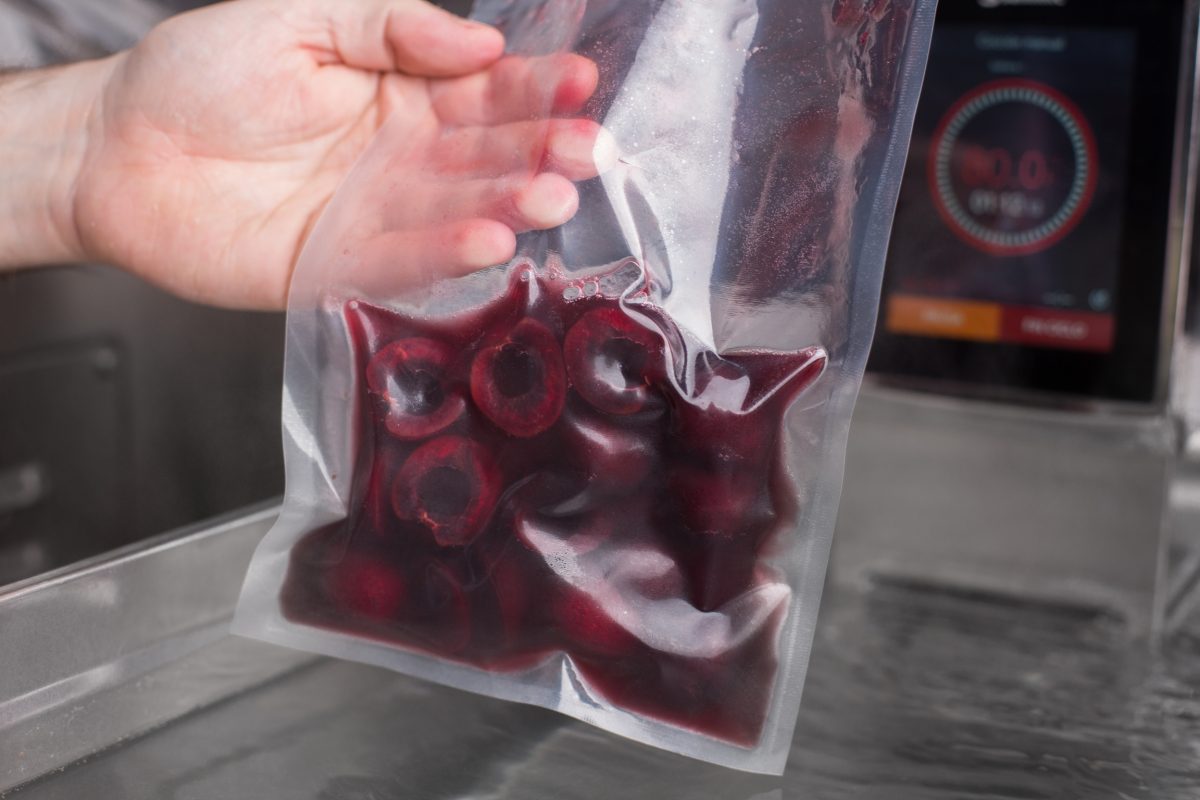 Macerated cherries with yoghurt ice cream Sousvide recipeSous Vide