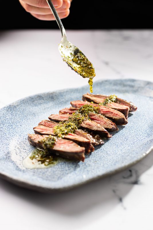 hanger steak with chimichurri